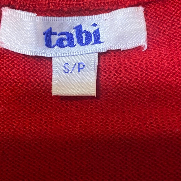 Tabi Merino Wool Retro Preppy Argyle coat of arms button up cardigan. Sz S - Picture 15 of 16